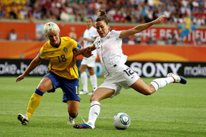 Lauren Cheney lead USA against Brazil