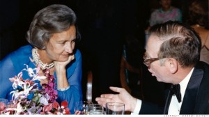 Warren Buffett with the late Katharine Graham of the Washington Post at his 50th-birthday party in 1980. Image courtesy: Warren Buffett as seen on Fortune