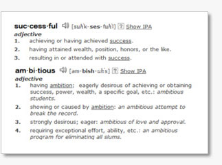 Successful and Ambitious Definitions