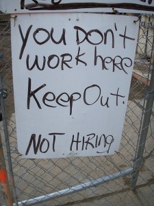 Unemployment Sign